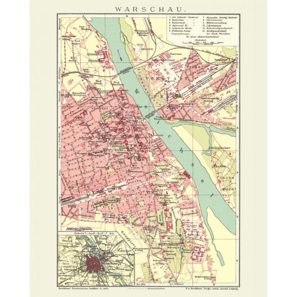 ワルシャワ旧市街地図 ワルシャワ旧市街地図 Masovia ポーランド