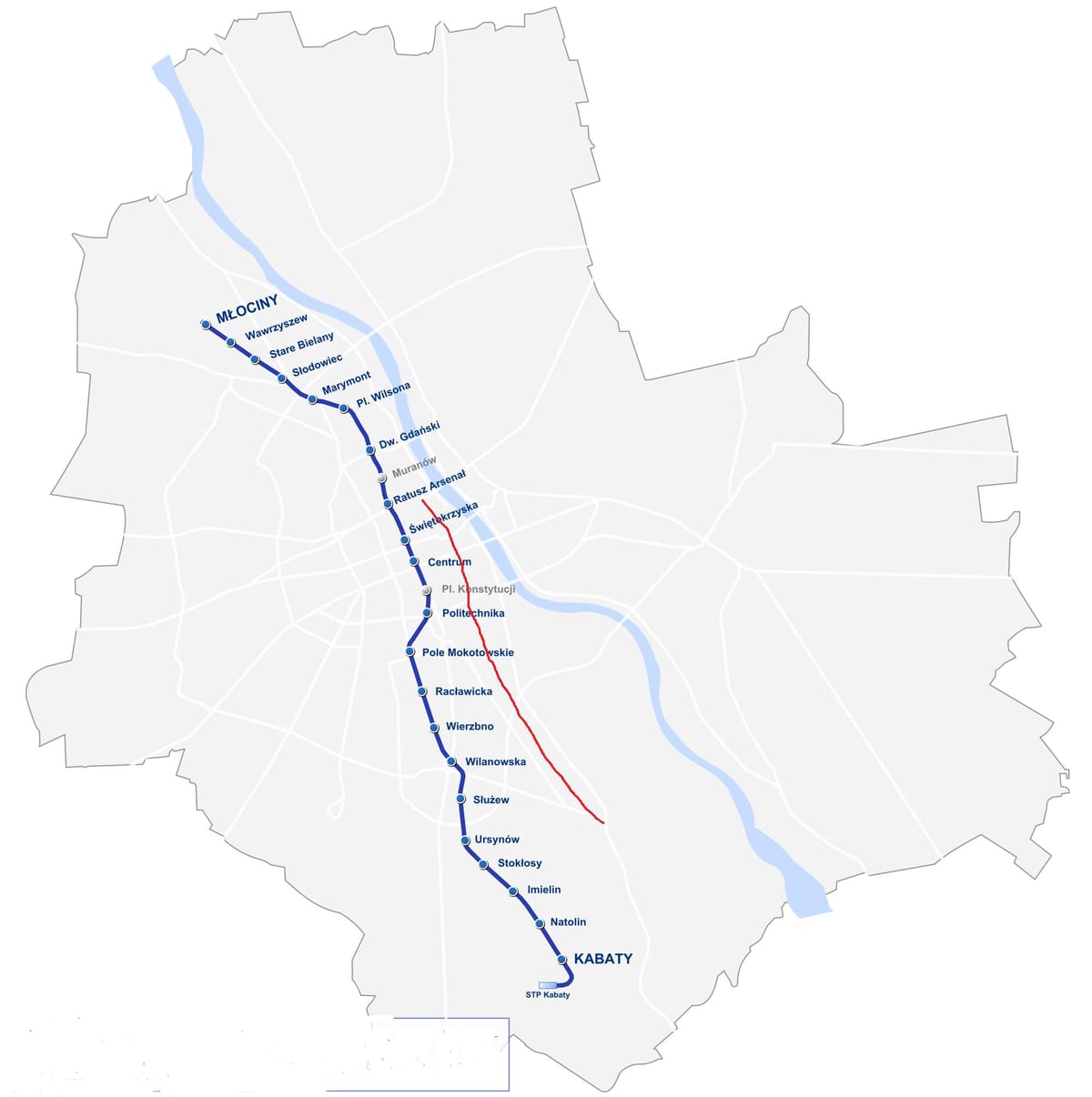 地図のワルシャワロイヤルルート 