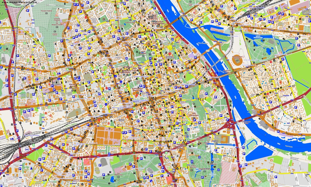 地図のワルシャワ-オフライン 