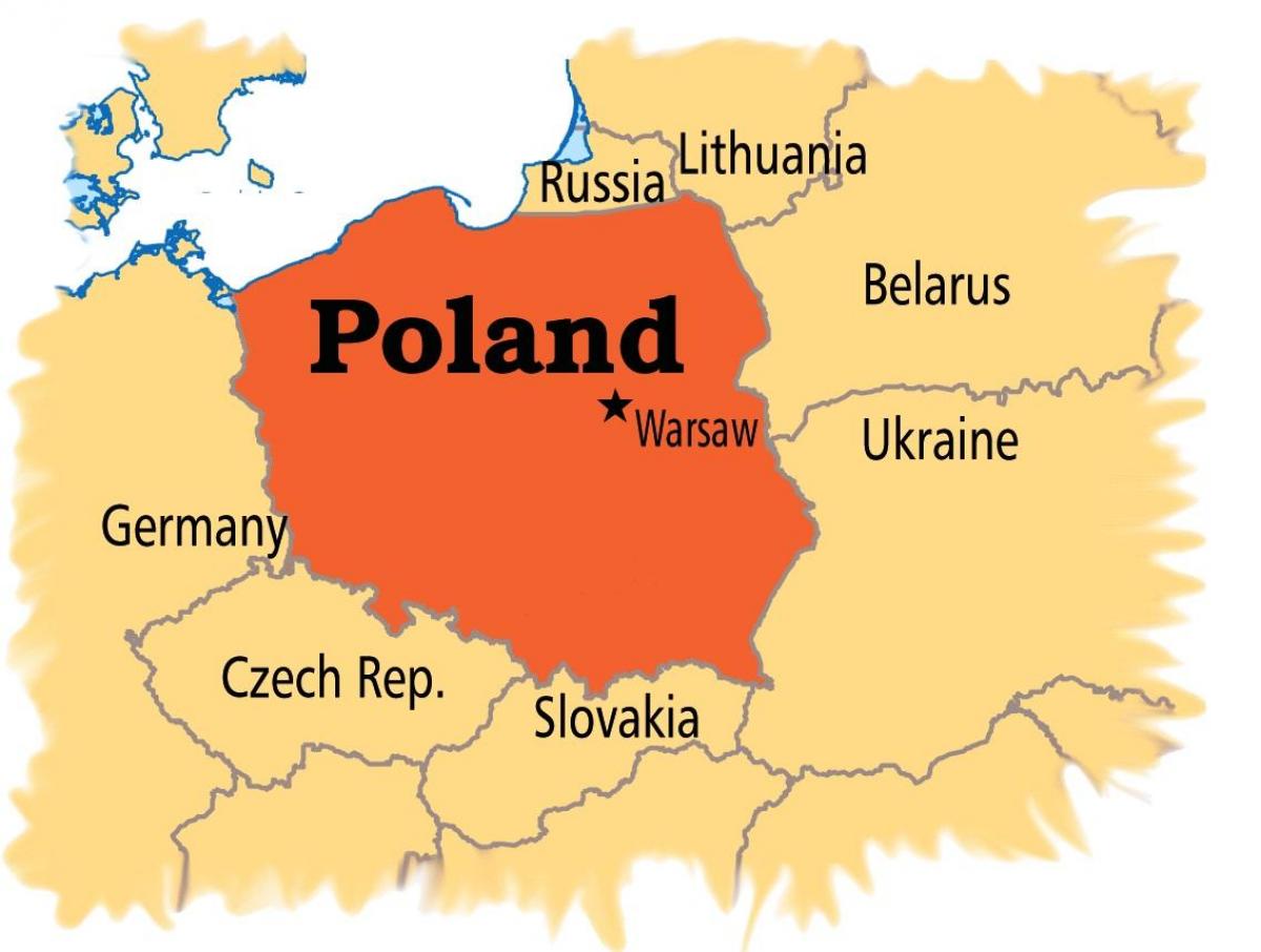 ポーランドの資本を地図