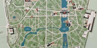 ワジェンキ公園があワルシャワ地図