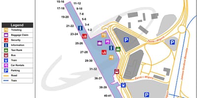 Wawワルシャワの空港地図