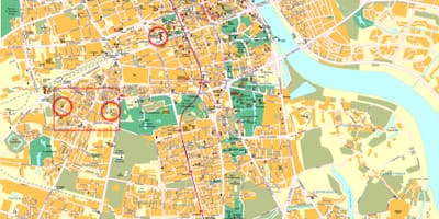 ストリートマップワルシャワ市内中心部