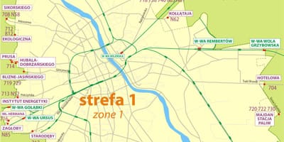 地図のワルシャワゾーン1 2 