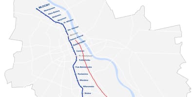 地図のワルシャワロイヤルルート 
