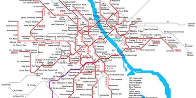 ワルシャワ路線図