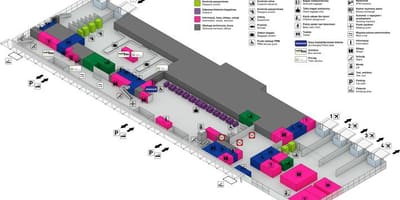 ワルシャワショパン空港ターミナルビルの地図